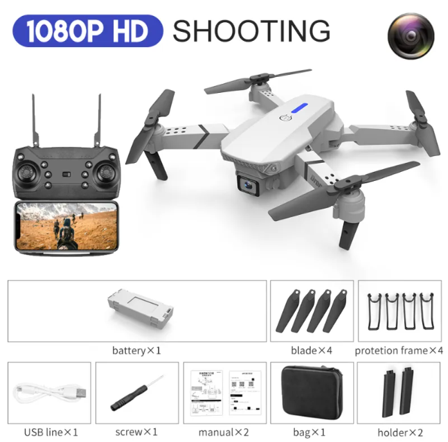 4K Dual-Camera Foldable Drone with WiFi & Aerial Photography