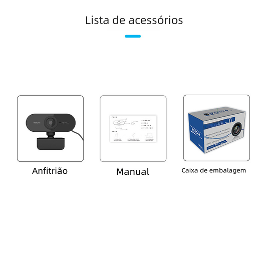 2K HD USB Webcam with Microphone for Meetings & Streaming