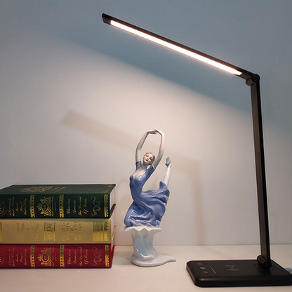 Wireless Charging LED Desk Lamp with Touch Control & Eye-Care Lighting