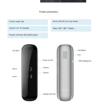 G6 Smart Bluetooth Multi-Language Translator