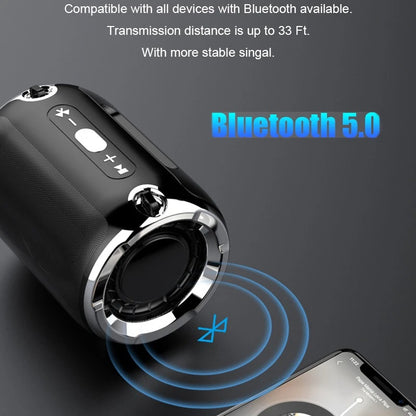 Portable Bluetooth Speaker with Bass & Impact-Resistant Design