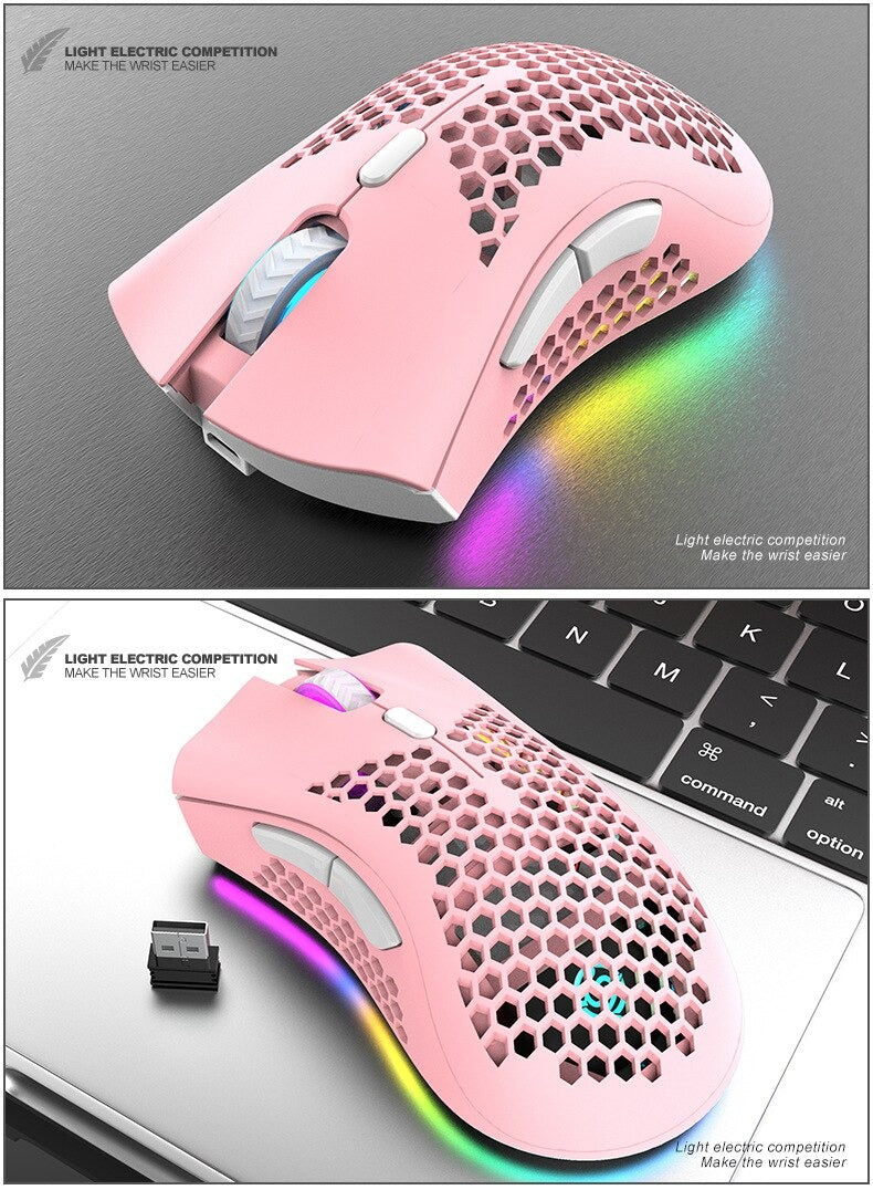 BM600 Rechargeable Wireless RGB Gaming Mouse for PC & Laptop