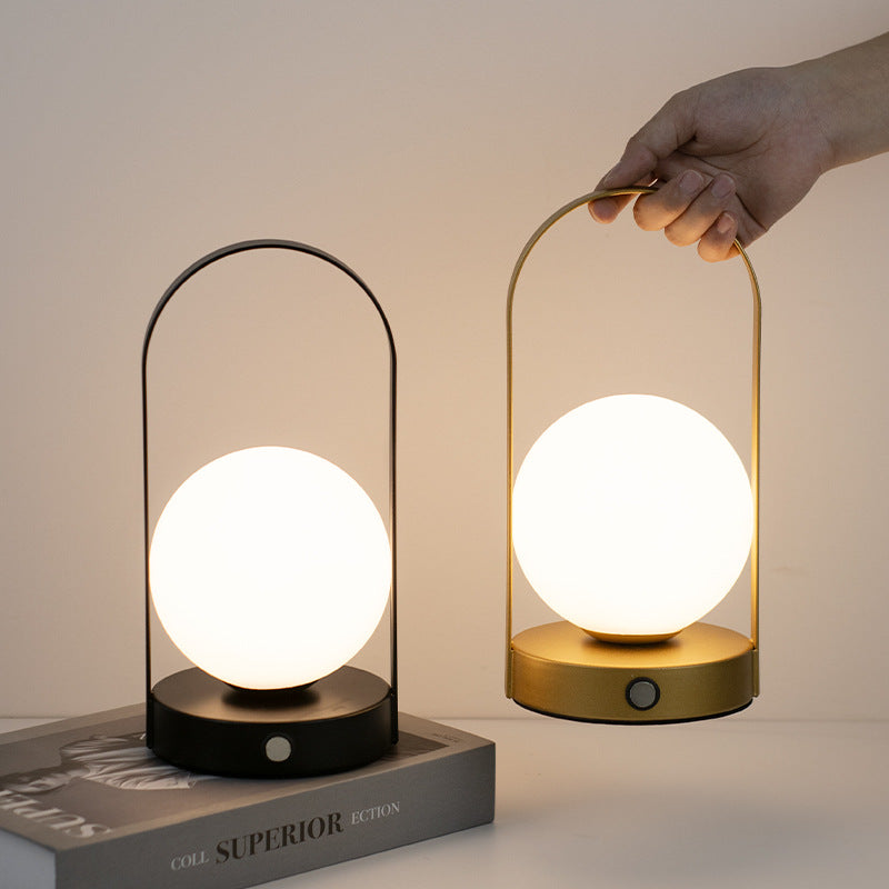 Portable Dimmable Wireless Metal Table Lamp – USB Rechargeable