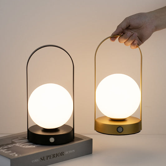 Portable Dimmable Wireless Metal Table Lamp – USB Rechargeable