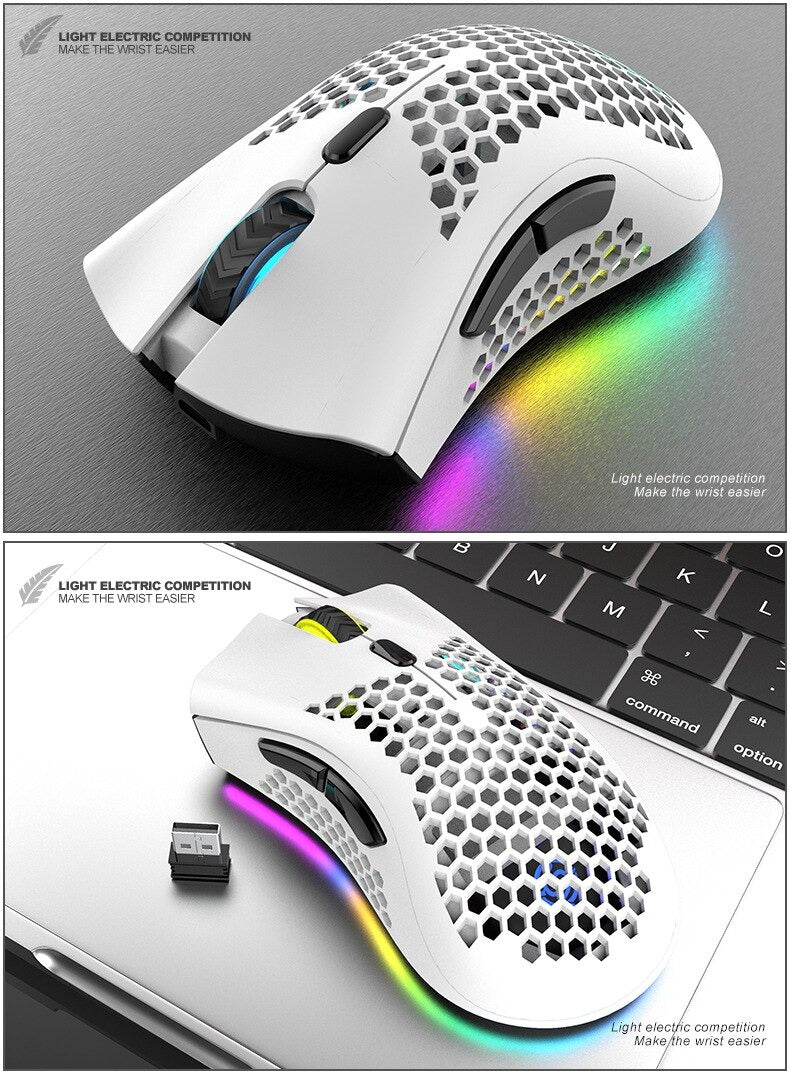 BM600 Rechargeable Wireless RGB Gaming Mouse for PC & Laptop