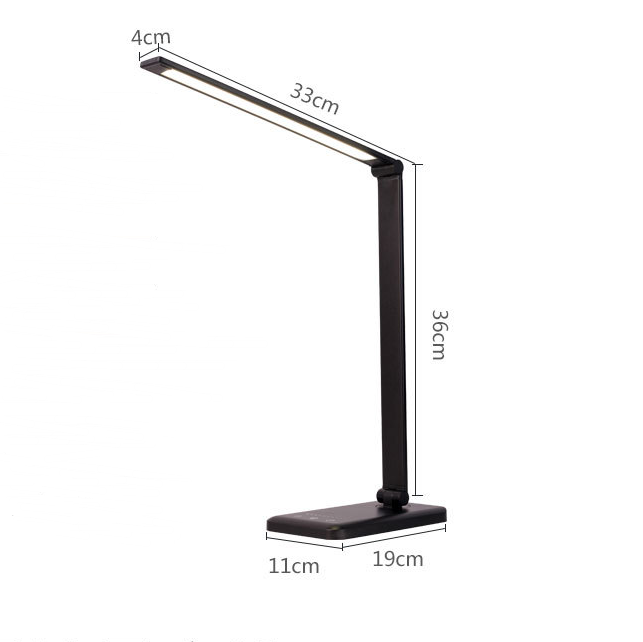 Wireless Charging LED Desk Lamp with Touch Control & Eye-Care Lighting