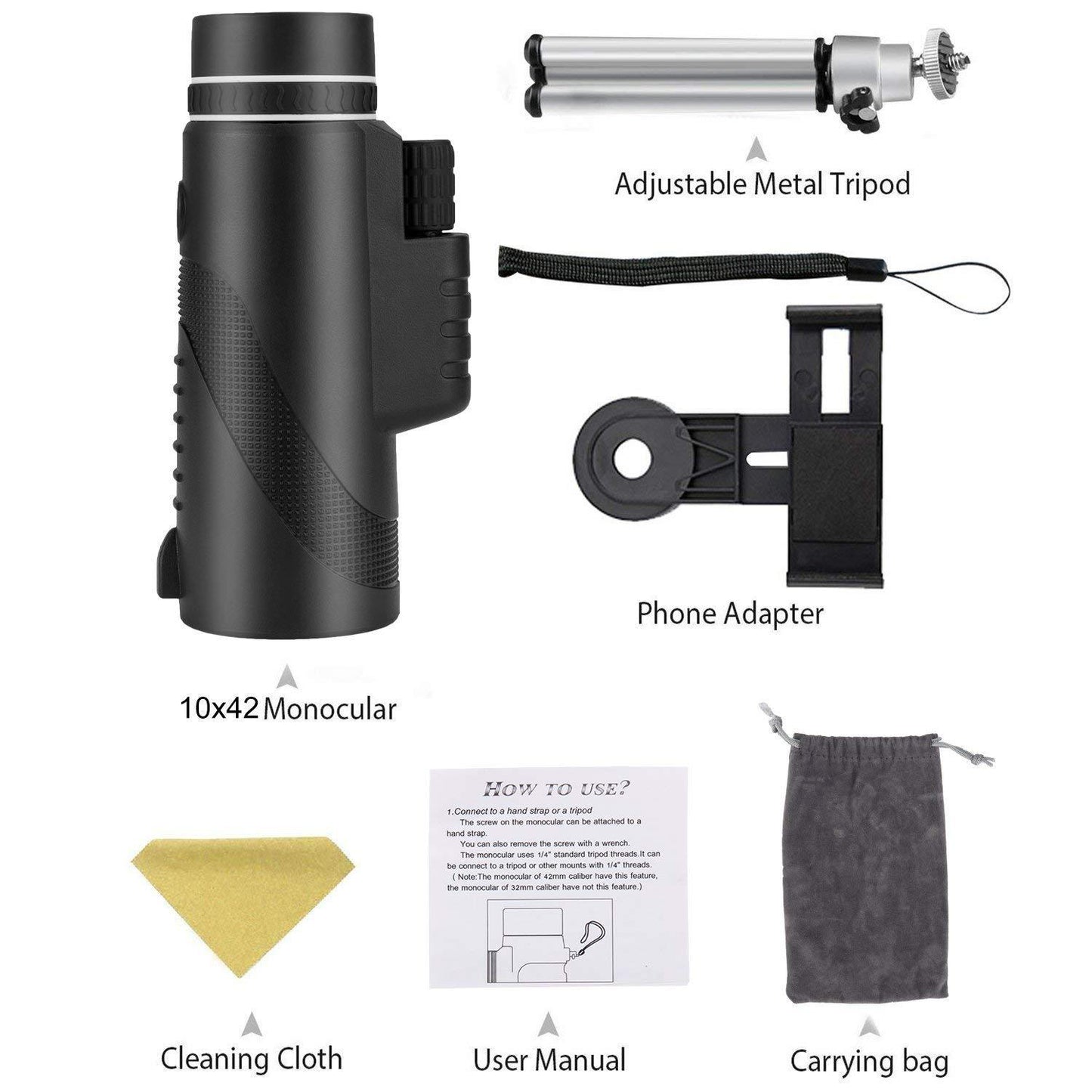 High-Definition Telescope with Universal Smartphone Mount