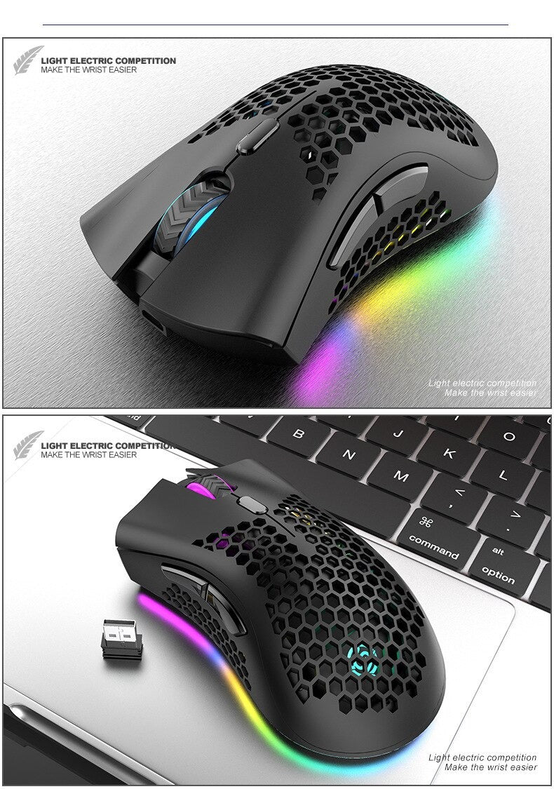 BM600 Rechargeable Wireless RGB Gaming Mouse for PC & Laptop