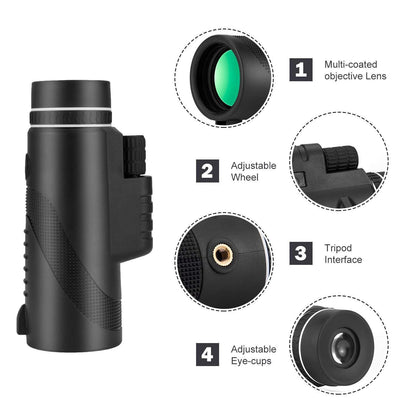 High-Definition Telescope with Universal Smartphone Mount