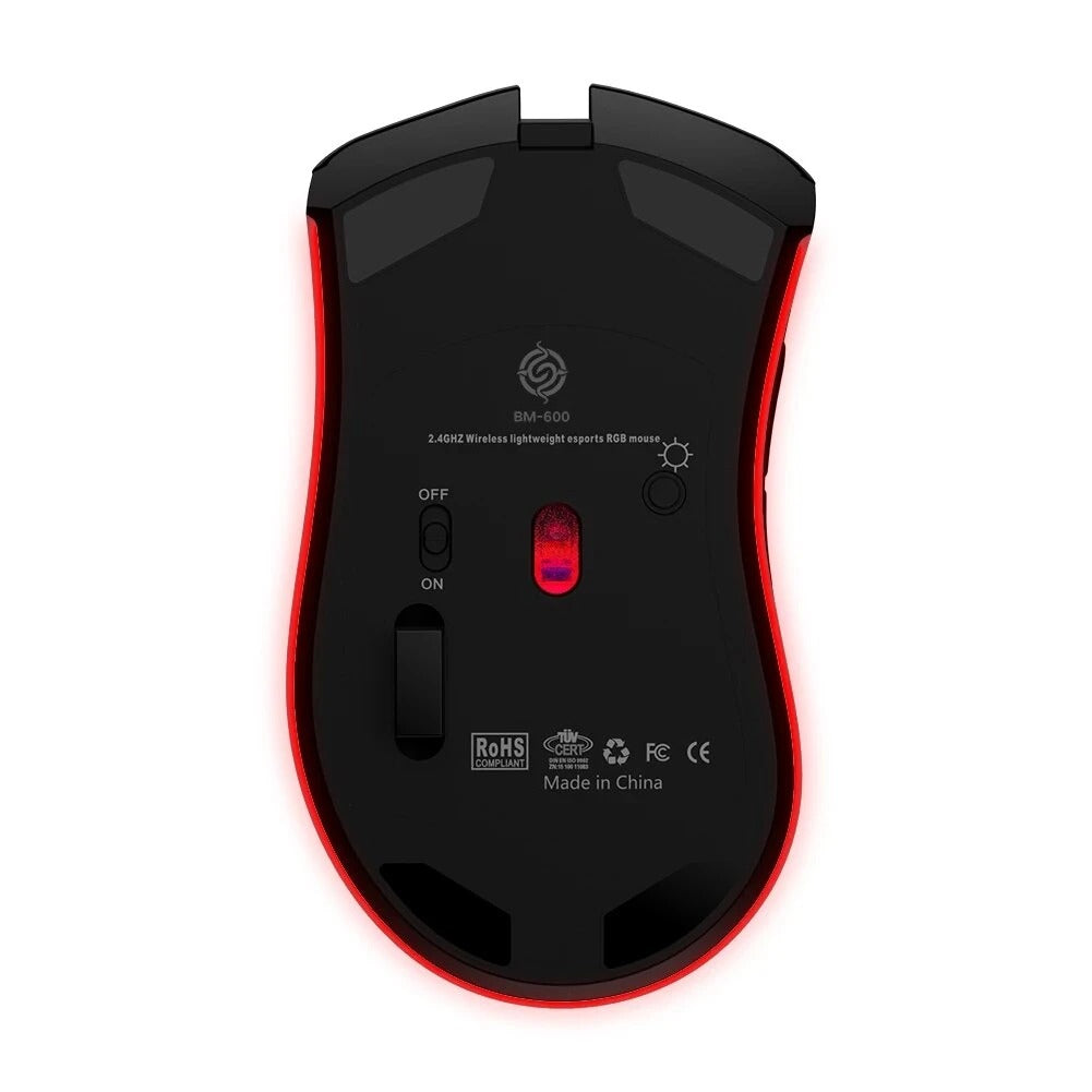 BM600 Rechargeable Wireless RGB Gaming Mouse for PC & Laptop