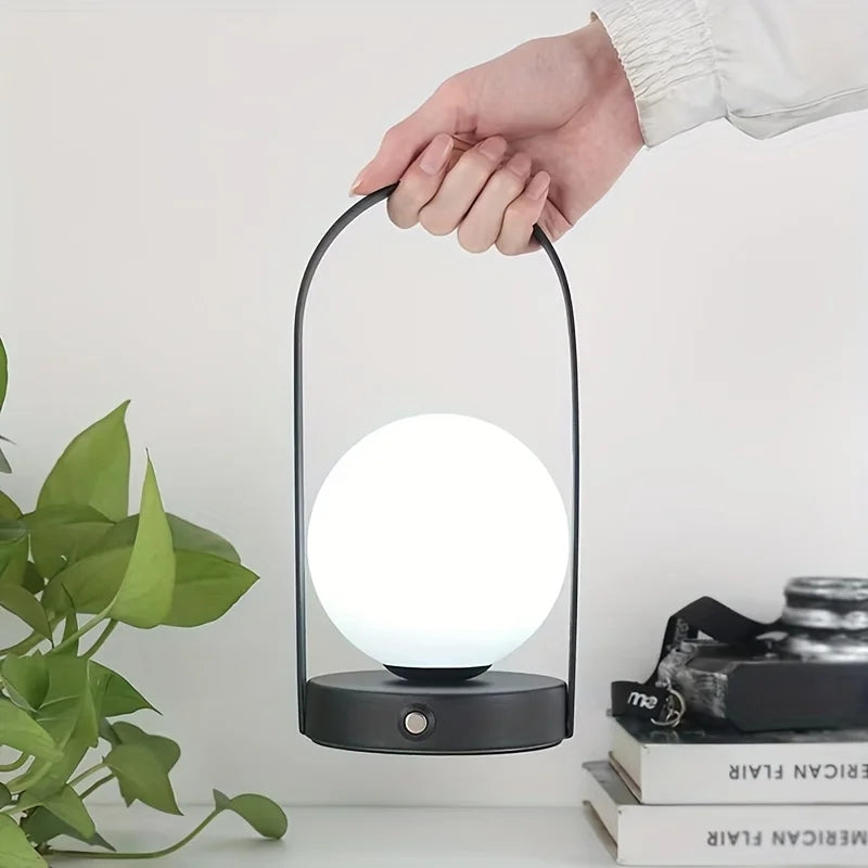 Portable Dimmable Wireless Metal Table Lamp – USB Rechargeable