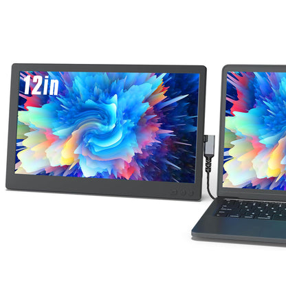12″ FHD Portable Laptop Monitor – USB-C & HDMI External Travel Display