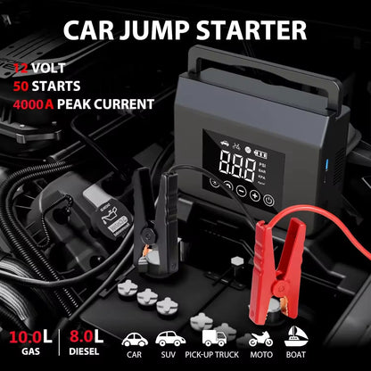 Portable Car Jump Starter Power Pack with Battery Booster & Charger