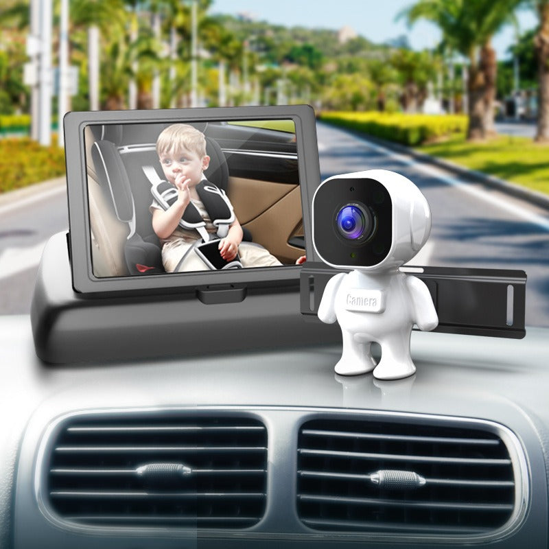 Foldable In-Car Baby Monitor with Night Vision Camera & Display
